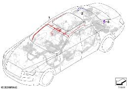 Bedradingsset dak diagram for BMW Rolls-Royce Spectre Coupé RR25 Spectre