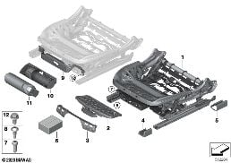 SEAT, FRONT, SEAT FRAME, ELECTRIC diagram for BMW X4 M F98 X4 M