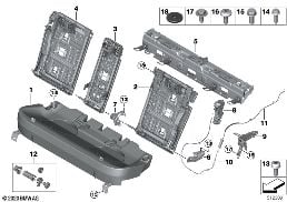SEAT, REAR, SEAT FRAME diagram for BMW X5 G05 30dX