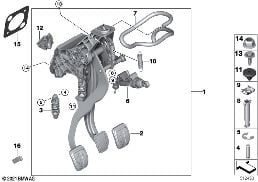 PEDAL ASSY W OVER-CENTER HELPER SPRING
