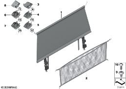 隔离网 / 防护装置 行李箱 diagram for BMW X5 G05 40iX