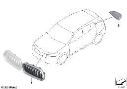 schermi esterni / griglia decorativa diagram for BMW X2 F39 25iX