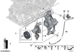 COOLING SYSTEM-COOLANT PUMP diagram for BMW 7 Series G11 730i