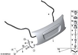 TRUNK LID diagram for BMW MINI Cabrio F57 LCI JCW