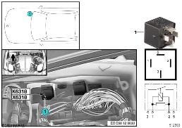 Relä hydraulpump SMG K6318 diagram for BMW 5 Series E60 M5