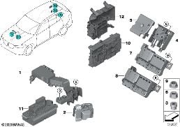 POWER DISTRIBUTION BOX / B+ DISTRIBUTOR diagram for BMW 3 Series G20 Sedan LCI 320d