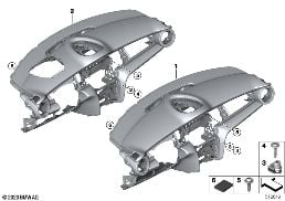 Rivestimento plancia portastr.- Cooper diagram for BMW MINI F56 LCI Cooper