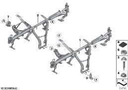 Wspornik tablicy przyrządów diagram for BMW MINI F56 One
