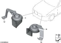 HORN diagram for BMW 3 Series G80 M3 LCI M3 Competition