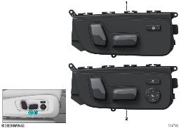 SWITCH, SEAT ADJUSTMENT diagram for BMW 3 Series G80 M3 LCI M3 Competition