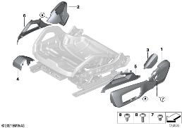 Koltuk, ön, kolt. döşemeleri, elektrikli diagram for BMW 5 Series F90 M5 LCI M5 CS