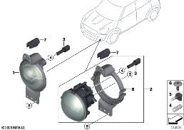 Nebelscheinwerfer diagram for BMW MINI Paceman R61 Cooper
