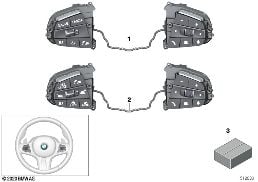SWITCH FOR STEERING WHEEL M SPORT diagram for BMW 3 Series G80 M3 LCI M3 Competition