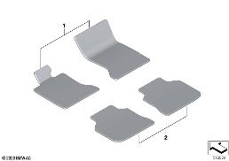 FULL SET, ALL-WEATHER FLOOR MATS diagram for BMW Rolls-Royce Ghost RR21 Ghost