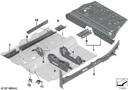 PARTITION TRUNK/FLOOR PARTS diagram for BMW 2 Series U06 Active Tourer 220d