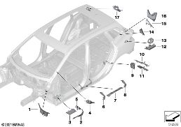 CAVITY SEALINGS diagram for BMW 2 Series U06 Active Tourer 220d