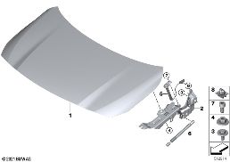 HOOD / MOUNTED PARTS diagram for BMW 2 Series U06 Active Tourer 220d