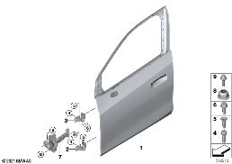 FRONT DOOR-HINGE/DOOR BRAKE diagram for BMW 2 Series U06 Active Tourer 220d