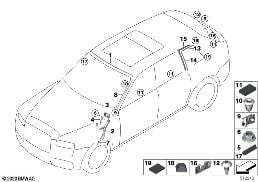 Ruiten aanbouwdelen diagram for BMW Rolls-Royce Cullinan RR31 Cullinan