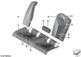 INDIVIDUAL OPTION COVER REAR SEAT diagram for BMW 4 Series G82 M4 Coupé LCI M4