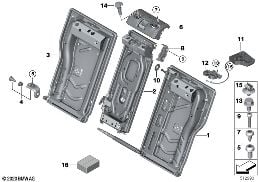 SEAT, REAR, SEAT FRAME, LOAD-THROUGH diagram for BMW 2 Series F22 LCI 230i