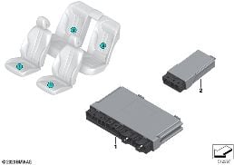 CONTROL UNIT FOR SEAT MODULE diagram for BMW 3 Series G80 M3 LCI M3 Competition