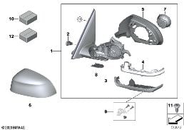 OUTSIDE MIRROR diagram for BMW X3 G01 30i