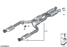 Katalizator/Środkowa część tłumika diagram for BMW X4 M F98 X4 M