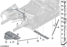 Refuerzo carrocería diagram for BMW 4 Series G23 Convertible M440iX