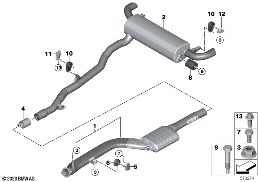 EXHAUST SYSTEM, REAR