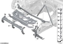 FRONT PANEL diagram for BMW 3 Series G80 M3 M3 Competition