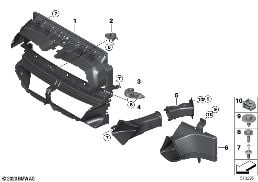 AIR DUCTS diagram for BMW 3 Series G80 M3 M3 Competition