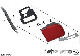 Tylna lampa pozycyjna w pokrywie bag. diagram for BMW 7 Series F04 Hybrid Hybrid 7L