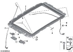 Панорамная крыша с электроприводом diagram for BMW X5 G05 30iX