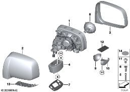Vnější zrcátko diagram for BMW Rolls-Royce Phantom RR1 Phantom