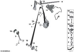SAFETY BELT FRONT diagram for BMW 4 Series G22 Coupé 420iX
