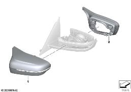 RETROFIT, M OUTSIDE MIRROR diagram for BMW 7 Series G12 740LdX