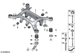 Držák zadní nápravy diagram for BMW X6 G06 M50iX