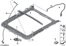 ELECTRIC PANORAMIC ROOF diagram for BMW 3 Series G21 Touring 330d