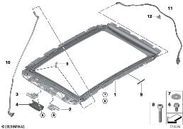 ELECTRIC PANORAMIC ROOF diagram for BMW X3 G01 30iX