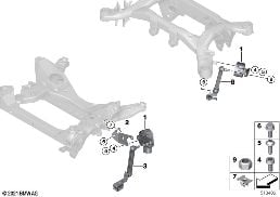 HEADLIGHT VERTICAL AIM CONTROL SENSOR diagram for BMW X3 G01 30iX