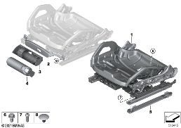 Koltuk, ön, koltuk çerçevesi,elektrikli diagram for BMW 5 Series F90 M5 LCI M5 CS