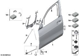 Porte Security avant diagram for BMW X5 G05 M50iX