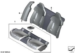 Arka koltuk, arka diagram for BMW 5 Series F90 M5 LCI M5 CS