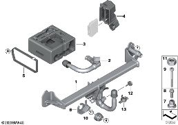 Gancio di traino, amovibile diagram for BMW X2 F39 20dX