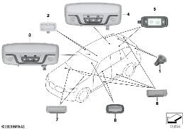 VARIOUS LAMPS diagram for BMW X3 G01 30iX