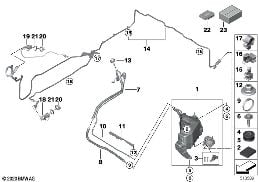 SCR-system diagram for BMW X5 G05 40dX