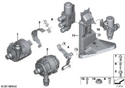 Elektrické součásti diagram for BMW iX3 G08 BEV iX3