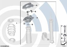 REPAIR KIT FOR SUPPORT BEARING diagram for BMW X1 F48 20dX