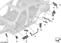 Шумоизоляции полостей diagram for BMW 4 Series G26 Gran Coupé M440iX